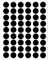 LICQIC Screw Hole Covers, Self Adhesive Caps Stick on Furniture Sticker Screw Hole, 54 Pcs 21 mm, Black
