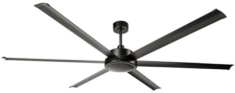 ABRILA - Ventilador DC SANSON | Color Negro con seis Aspas de Aluminio | con 6 Velocidades Ajustables | Con Temporizador y Mando a Distancia Incluidos