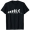 Langlauf Langläufer Ski Evolution Geschenk T-Shirt