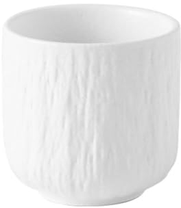 wongwongcat Keramiktasse mit Steinmuster, gerade Keramik-Teetasse, Keramik-Stein-Muster, Kaffeetasse, griffloser Trinkbecher (weiß)