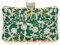 YUEZHAN Abendtasche Damen Clutch Hollow Out Style Frauen Abend Taschen Strass Steine Metall Clutch Schulter Party Geldbörse Kristall Handtasche Grün
