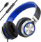 Bywulanda USB C Headphones with Mic and Volume Control, Over Ear Stereo Headsets for iPhone 15 16 Pro, Wired Foldable Headphones for Smartphones Chromebook Laptop Tablets Travel(Blue)