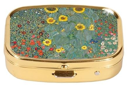 Gustav Klimt Pillendöschchen Bauerngarten oval