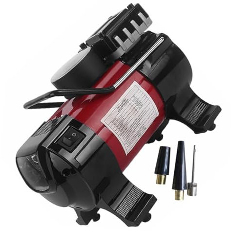 Hemobllo Compresseur D'air Portable pour Voiture 12 V 180 w pour Gonflage Des Pneus 120 Psi Haute Puissance Led Manomètre de Pression de Pompe Universel