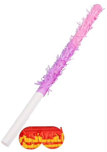 Fax Potato Piñata-Stab und Augenbinde-Set - Rosa - Mexikaner Kinder Mädchen Jungen Geburtstagsfeier Parteien Spiele Dekorationen Bausatz