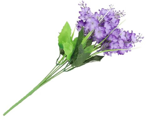 Cozylkx Künstlicher Hyazinthen Strauß, 33 cm, 5 Köpfe, Künstliche Plastikblumen, Hyazinthen Blumen Aus Seide, Party-Blumenarrangements Mit Stielen Für Tischdekoration