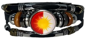 Generisch Yeziden Flagge - Armband schwarz