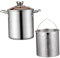 Alipis 1 Ensemble Friteuse en acier inoxydable induction cuisson friteuse à panier corbeille poêle à frire petit pot pratique pot avec panier pot à frire en métal Silver