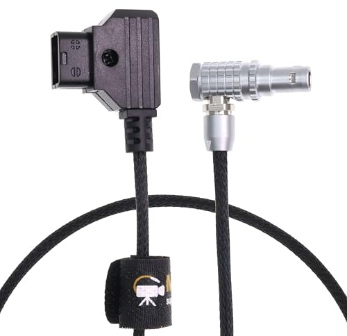 Stromkabel mit 2-poligem Stecker auf D-Tap, für Teradek, SmallHD-Monitor, Vaxis, 30 cm, geflochtener Draht