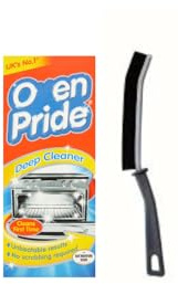 1 x O/en Ⓟride | Oven Cleaner - 500ml Complete Oven Cleaning Kit with Safety Gloves & Cleaning Bag - Cleans First Time - Oven Cleaner Heavy Duty - Degreases Oven Without Scrubbing + (crevice brush)