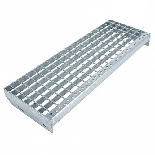 Durabern Metallstufe 240 mm | Verzinkt Treppenstufe | Treppen aus Metall Gitterroststufen 600/700/800/900/1000 Laufrost Stufe Tritt - ideal für Innen & Außen