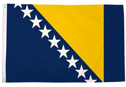 Bosnien und Herzegowina Flagge Fahne 90 x 150cm | Bosnien Herzegowina Flagge in bester Qualität