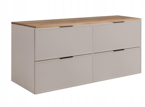 Rodan Moderne Möbel - Schrank Goldene Eiche, Kaschmir - Möbelstück - Bastelregal – Bastelplatte 80 cm + 80 cm + 160 cm