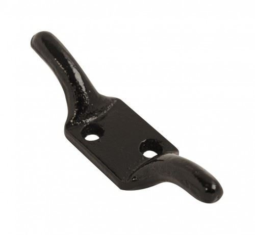 Fort Fasteners Cleat Hook 100mm Black Pack of 1