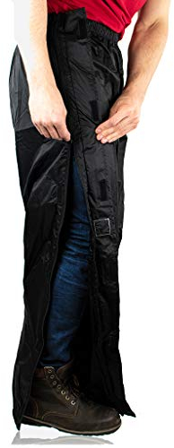 HOCK Regenhose Unisex für den bequemen Einstieg - Mit 2-Wege-Reißverschluss und Atmungsaktiv - Extrem Wasserdicht (10.000mm WS) - (Größe XL über 185cm Körpergröße)
