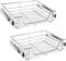 HENGMEI 2x Küchenschrank Teleskopschublade 60cm Schrankauszug Ausziehbare Ablage Küchenschubladen Organizer Küchen Regal Korbauszug Schlafzimmerschublade Vollauszug 20kg Belastbar