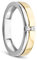 Orovi Damen Ring Bicolor Gelbgold und Weißgold 0.06 Ct Diamant Verlobunsring Ehering Trauring 14 Karat (585) Gold und Diamanten Brillanten