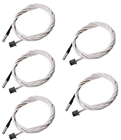 DollaTek 5Pcs 2M Thermistor-Temperatursensor HT-NTC100K 50 ℃ Hochtemperatur für 3D-Drucker