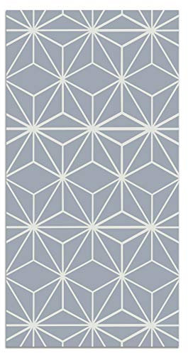 Panorama Alfombra Vinílica - Modelo Líneas Estrellas Azul 80x300 cm - Varios tamaños - Decoración Hogar, Cocina y Salón