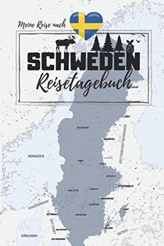 Meine Reise nach SCHWEDEN | REISETAGEBUCH: Tagebuch zum Selberschreiben, Ausfüllen & Eintragen | ca. A5 (15,24 x 22,86 cm)