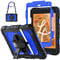 SEYMCY Case for iPad mini 5/4 (7.9-Inch 2019/2015 Model), Full-body Shockproof with Screen Protector, 360° Rotating Hand Strap & Stand, Pencil Holder, Shoulder Strap for iPad mini 5th/4th Gen, Blue