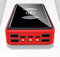 YW Chargeur sans Fil Solaire Portable 100000Mah Power Bank - Batterie Externe avec Indicateur D'état LED, Powerbank Haute Capacité, pour Iphone, Android, Rouge