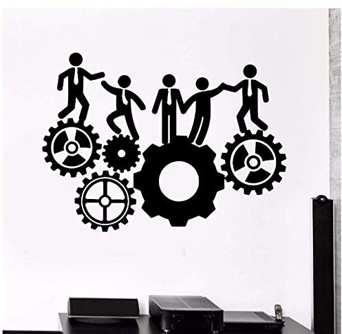 Vinyl Wandtattoo Büro Team Arbeitsausrüstung Inspiration Aufkleber Wandbild Büro 3D Wallpaper Wandaufkleber Schlafzimmer Poster 76Cmx56Cm