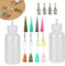 18 Pcs Precision Applicator Set, 2pcs 1Oz Glue Applicator Squeeze Bottles with 16pcs Needle Tips for DIY Crafts Henna Tattoo Paste
