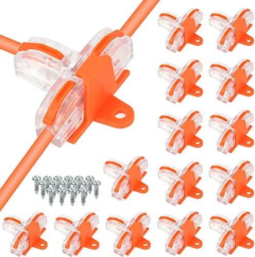 16Pcs T-förmiger Crimpkabelstecker,Kompakte Steckklemme,39 * 25.7 * 14.6mm,Klemmensatz, T-förmiger Crimpkabelstecker, kompakte Steckklemme, mit Befestigungsschrauben