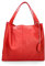 Chicca Borse Borsa a Spalla Donna in Pelle Made in italy 40x36x10 Cm (Rosso N.)