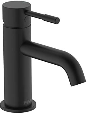 Bristan Mila Basin Mixer Tap with Clicker Waste Black (MI BAS BLK)