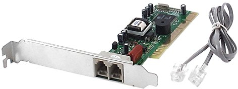 Ruilogod Computer 56K V.92 Data Fax PCI Modem-Karten-Adapter w 1M langes Kabel