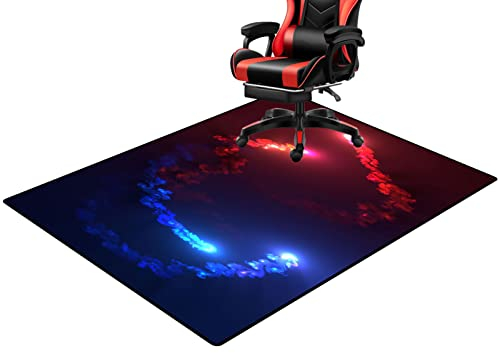 LxueSng 70x100CM Bodenschutzmatte Gaming Bürostuhl Stuhlmatten Schreibtischstuhl Unterlage Teppich Stuhlunterlage für Hartböden Gaming Fußboden-Matte Parkett Büro Schlafzimmer rutschfest Chairmat