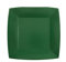Santex - 10 Assiettes Carton Bio CARRÉES 23CM Vert FONÇÉ