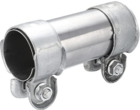 X AUTOHAUX Exhaust Pipe Tube Joiner Connector Sleeve Clamp 44mm 49mm 125mm