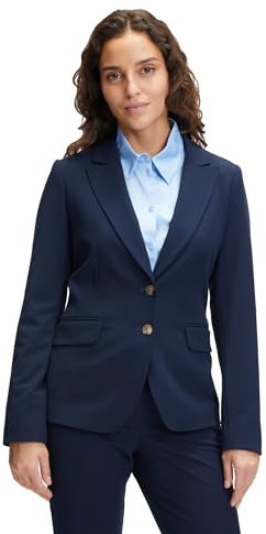 Betty & Co Damen Klassischer Blazer mit Taschen 42, Dunkelblau