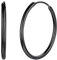 Silvora Basic Damen Creolen Ohrringe 30mm Creolen Hoop Kreis 925 Silber Kleine Runde Kreis Ohrschmuck Ohrringe Schwarz Geschenke für Damen Frauen Mädchen