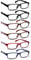 Kerecsen 6 Pack Fashion Reading Glasses for Women Men Blue Light Blocking Anti UV Readers with Spring Hinge