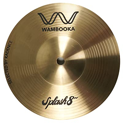 Wambooka Cymbals piatto Splash 8 pollici (20,32cm) per Batteria – Finitura Tradizionale Alloy