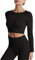 SEAUR Sport Oberteil Damen Fitness Langarm T-Shirts Yoga Crop Top Gym Longsleeve Sportshirt Eng Laufshirt - M