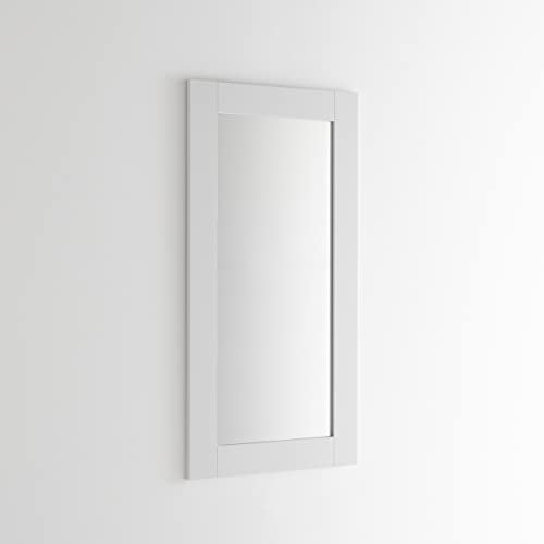 ARHome Specchiera da Parete, 126 x 66, Bianco Opaco, Specchio Parete Muro, Made in Italy