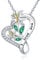 SLIACETE Lilien Halskette für Frauen Mädchen 925 Sterling Silber Lilienblume und Herz Zierliche Anhänger Kette Mai Geburtsblume Lilienblume Schmuck Geschenke