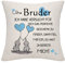 Bruder Geschenk Kissenbezug von Schwester - Geburtstagsgeschenk für Bruder