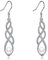 Perle Ohrringe für Damen 925 Sterling Silber Irischer Keltischer Knoten Ohrhänger Schmuck Geschenke