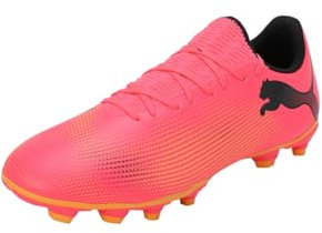 Puma Men Future 7 Play Fg/Ag Soccer Shoes, Sunset Glow-Puma Black-Sun Stream, 11.5 UK