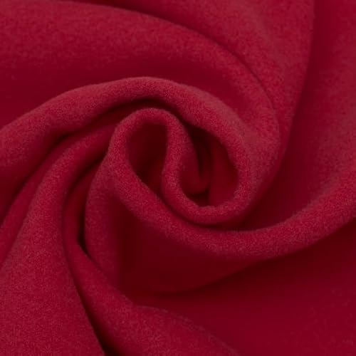 Stoff Kontor STOFFKONTOR Mantelstoff universal - Meterware, Farbe Rot - Öko-Tex Standard 100 - zum Nähen von Bekleidung und Homeaccessoires
