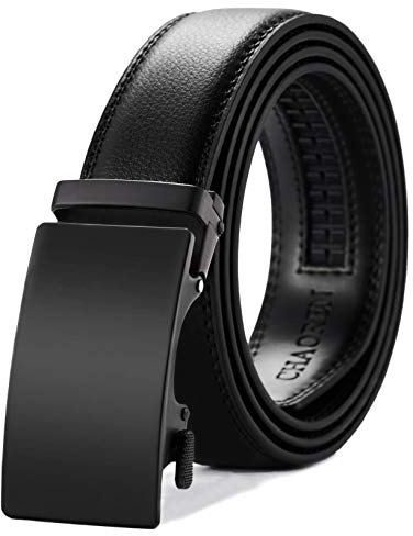 CHAOREN Gürtel Herren - Automatik Ledergürtel ohne Löcher für Herren Business Anzug - Größe Angepasst (Breit 35mm)