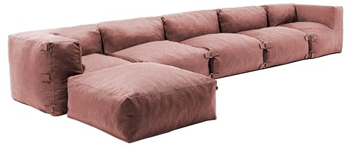 Oviala Ecksofa, modular, 6-Sitzer, Terrakotta