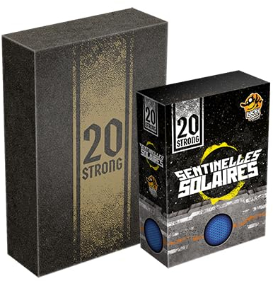 Lucky Duck Games - 20 Strong – Basisspiel + Solar-Sentinelles | französische Version | Kartenspiel | Gesellschaftsspiel | ab 14 Jahren | 1 Spieler | 30-45 Minuten