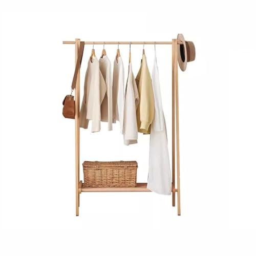LYLZDC Garderobenständer, freistehend, Holzgarderobe, modern, einfach, für kleine Wohnungen, Schlafzimmer, Kleiderständer, Wohnzimmer, Eingang, Wäscheständer, zum Aufhängen von Kleidung